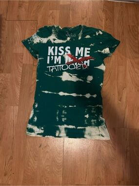 Tie-Dye Green Short Sleeve Tee - Kiss Me I'm Tattooed
